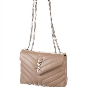YSL Saint Laurent Loulou beige small size new